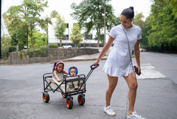 istock Mother and children strolling through the city 2157610467