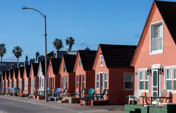 istock Pink Cottages on the Strand Oceanside, CA 2157613055