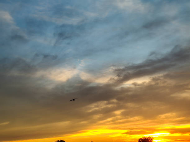 istock Sunset in a country town, beautiful nature 2157613656