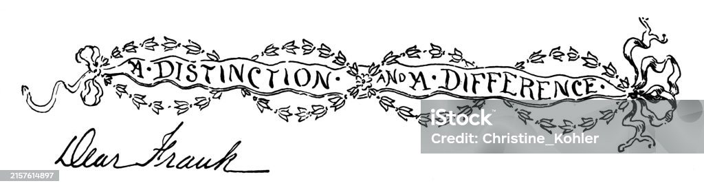 Distinction Def Distinction And Difference Border Western Script Copy Space Stock ...