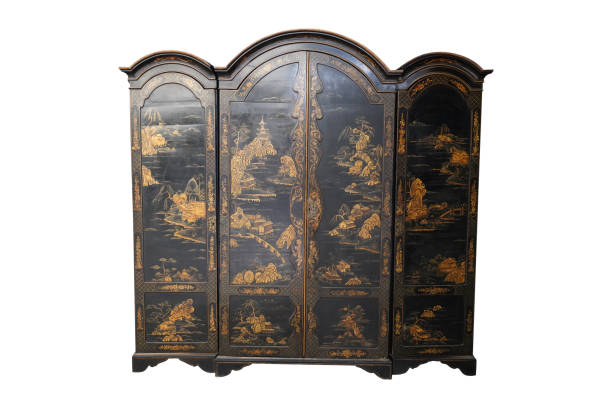 istock antique oriental palace  dressing screen room divider on white background 2157622223