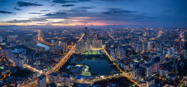 istock Aerial skyline view of Hanoi metropolis, Tu Liem district 2157625723