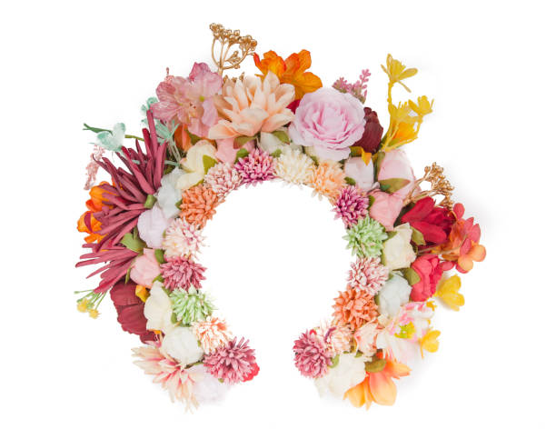 istock Hair accessory with flowers on white background 2157627654