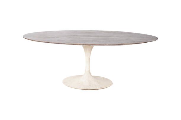 istock white round antique dinning table on white background 2157632662