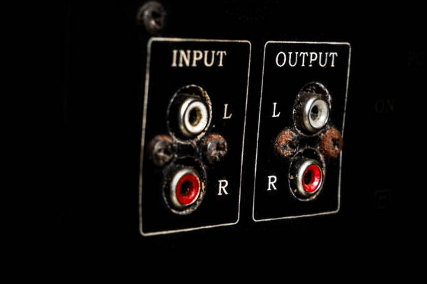 Holes for audio plugs, holes for RCA, input and output holes