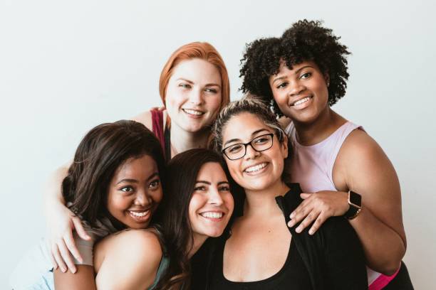 istock Cheerful sporty women in a studio 2157637683