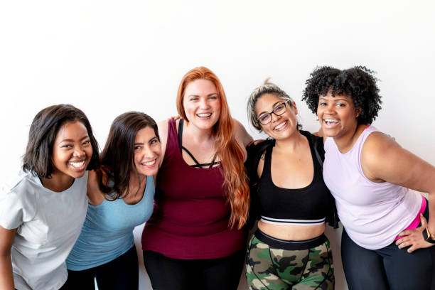 istock Happy female workout team at the gym 2157637684