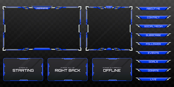 Stream Overlay Camera Box Live Stream Overlay Webcam Screen Frame And Stream Alert Gui Panels ...