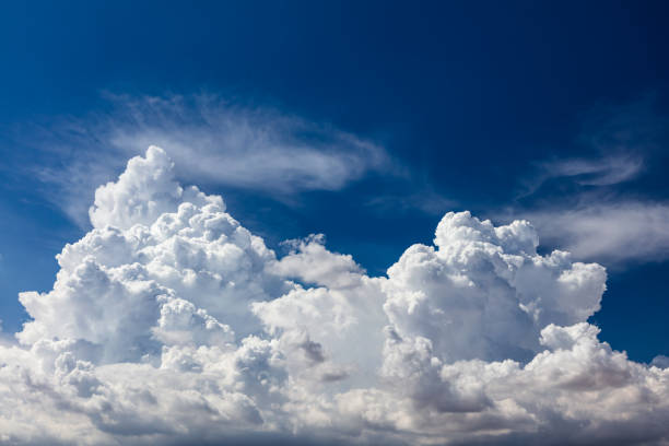 istock Closeup, cumulus clouds. Blue sky in background. 2157643440