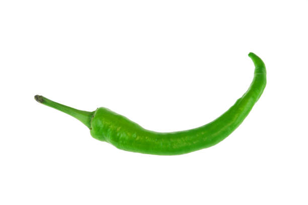 istock single spicy green pepper isolated on white background 2157644065
