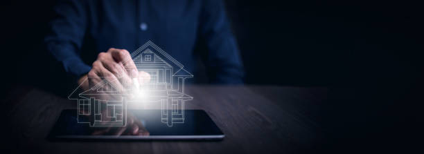 concept technology modern real estate investment Innovative buildings and artificial engineering are represented by future construction design.