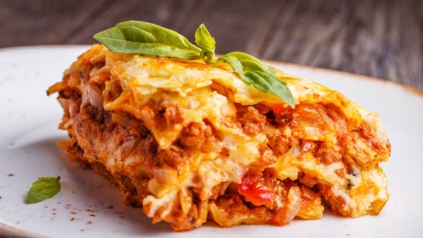istock Traditional lasagna made with minced beef bolognese sauce 2157654135