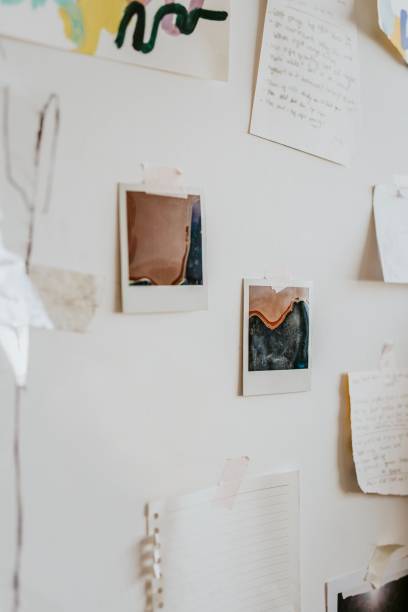 istock Artist's mood board with photos and art sketch 2157657717