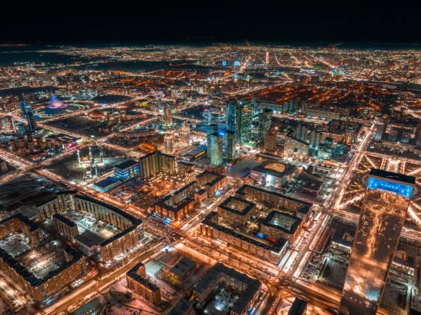 istock Astana Cityscape Night View 2157660296