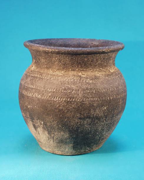 istock Old artefact vase from archaelogical site 2157664740