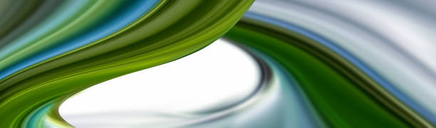 istock Abstract Swirling Green and Blue Forms Against a White Background 2157664995