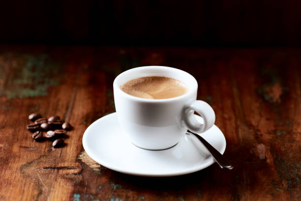 istock Cup of coffee on wooden background. Close up. Copy space. 2157666056