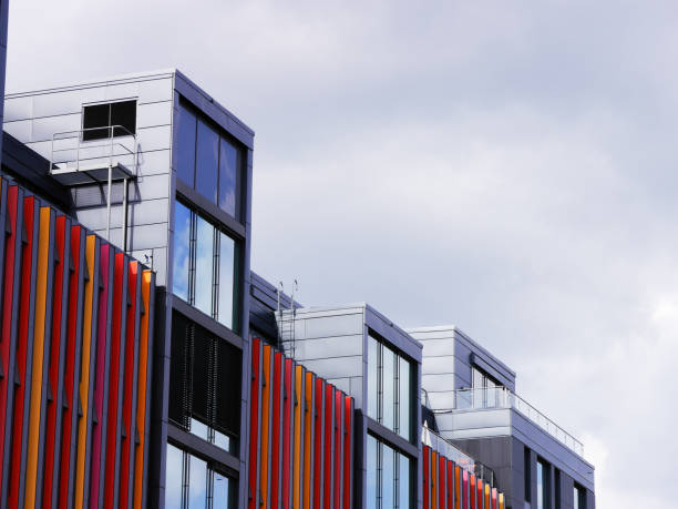 Low angle view of the modern building