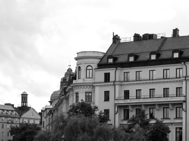 Low angle view of the apartment buildings