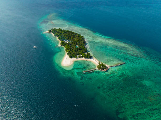 istock Tropical Island with white sand beach in Samal, Davao. Philippines. 2157671946
