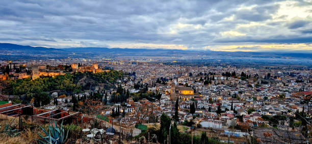istock Winter evening Granada beautiful panorama. 2157673999
