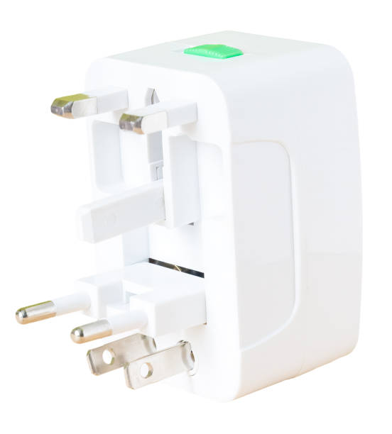 istock Travel adapter plug for various types of connection. Universal adapter. Isolated on white background. 2157676455