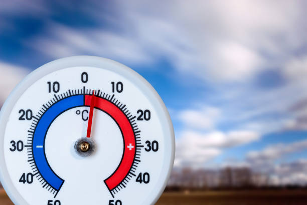 istock windy and cold weather with thermometer just above zero degrees, Munich, Bavaria, Germany 2157677589