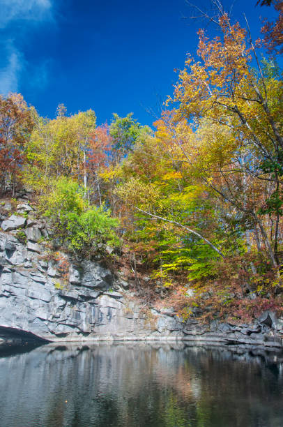 istock Becket Quarry Fall Foliage New England 2157678245