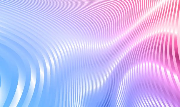 istock Abstract futuristic holographic stripes wavy background for design 2157678843