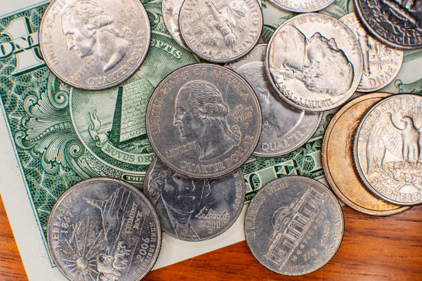 Silver and Gold coins.