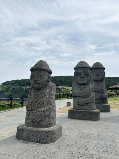 istock Jeju Island and stone grandpa Dolhareubang 2157687552