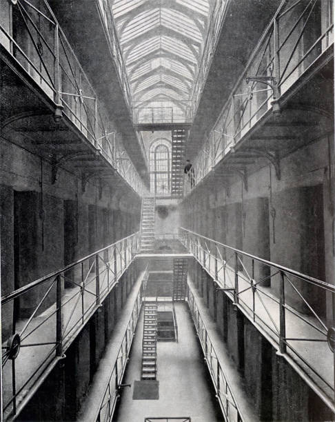 Newgate Prison vintage 19th century photograph