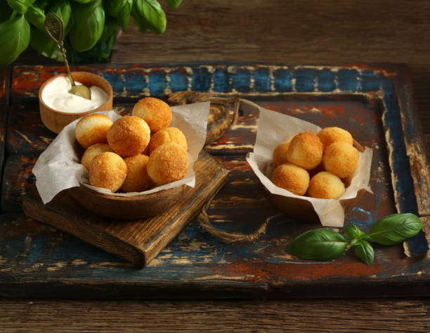 istock traditional Italian arancini with cheese and basil 2157693945