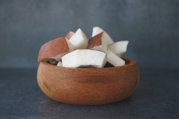 istock slice of fresh coconut on a table cloth 2157702298