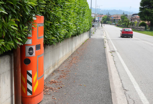 istock Roadside speed camera called AUTOVELOX in Italian Language to shooting speeding motorists 2157704879