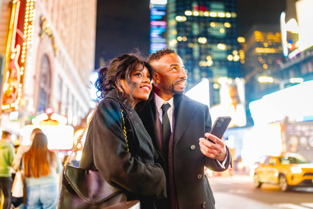 Elegant Night Out in Times Square