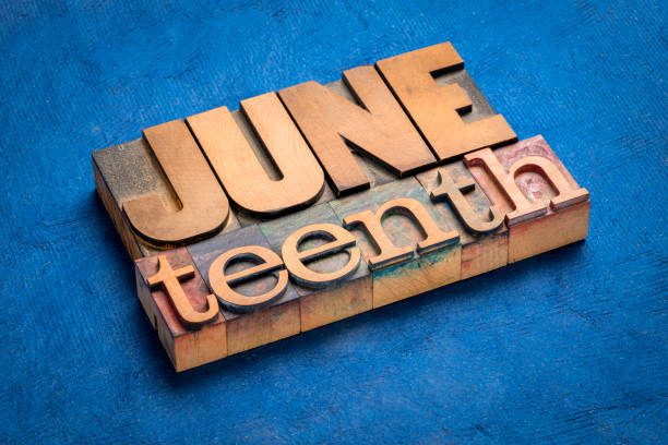 istock Juneteenth (June 19) also known as Freedom, Jubilee, Liberation, and Emancipation Day, a holiday celebrating the emancipation of those who had been enslaved in the US, wood type text 2157708236