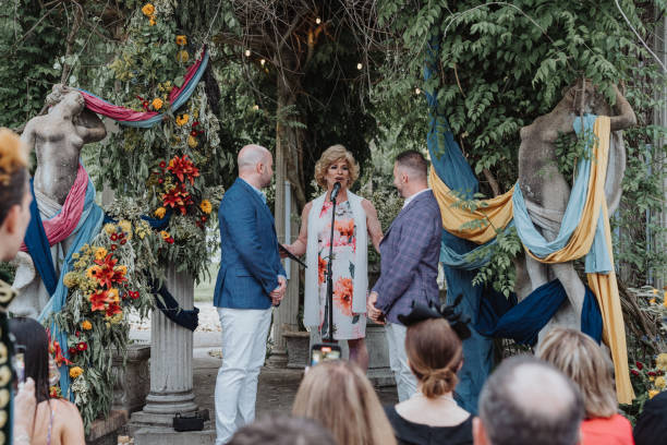 istock Gay wedding ceremony officiated by drag queen 2157713623