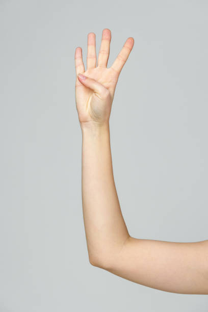 istock Young Woman Arm with Gesture close up 2157717444