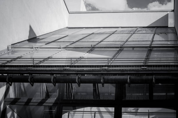 istock building with a large glass window on the side 2157718388