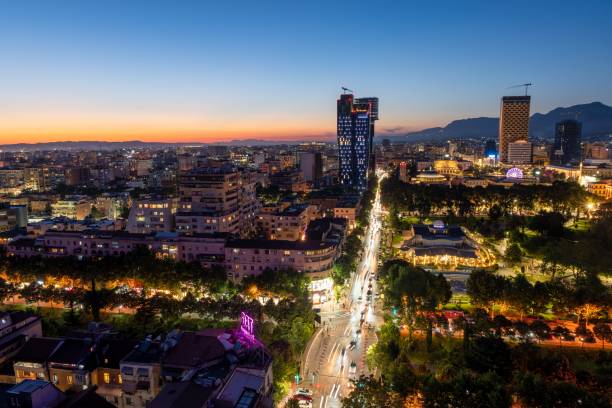 istock Tirana at Dusk 2157720639
