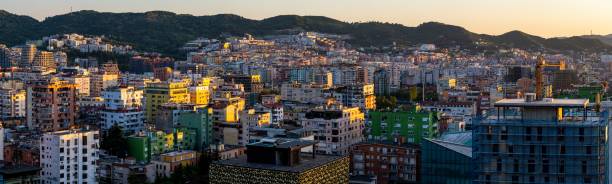 istock Tirana Cityscape at Sunset 2157720882