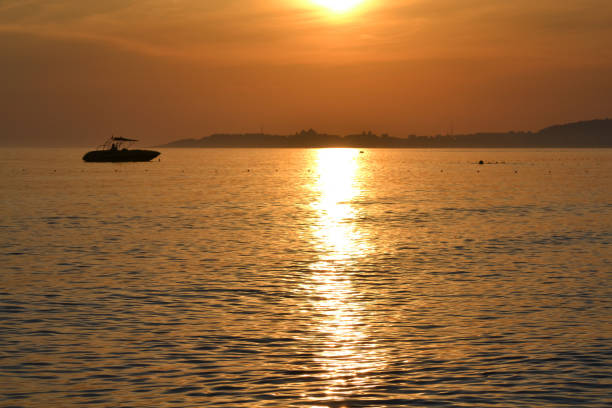 Beautiful sunset by the sea in Turkey