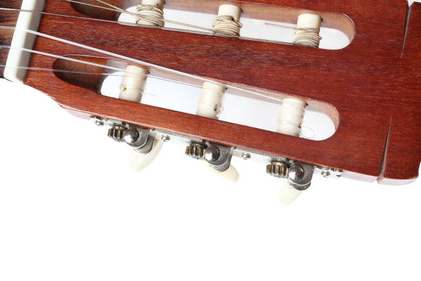 istock Acoustic guitar head details close up 2157728618