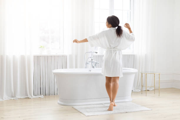 istock Peaceful moment lady enjoying a luxurious bath 2157729738