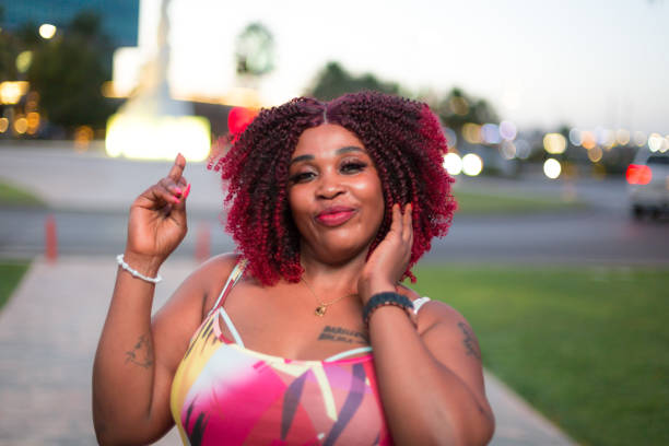 istock Smiling young attractive black woman looking at the camera 2157730511