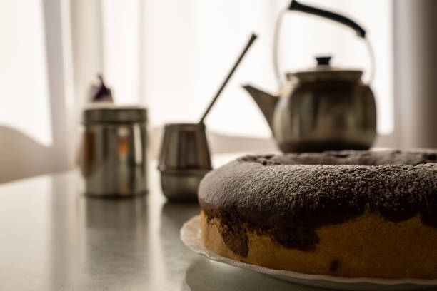 Cake Next to Argentine Mate Drink