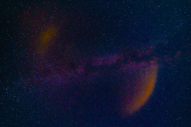 Stars on background of the night starry sky. Milky Way, galaxies and universes on a dark blue background
