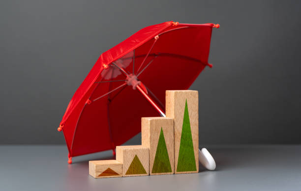 Red and Gold Triple Tier Parasol Umbrella From Bali Indonesia