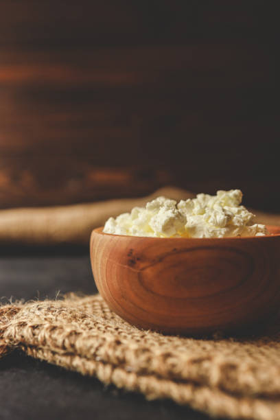 istock Natural cottage cheese. Natural dairy products 2157739461